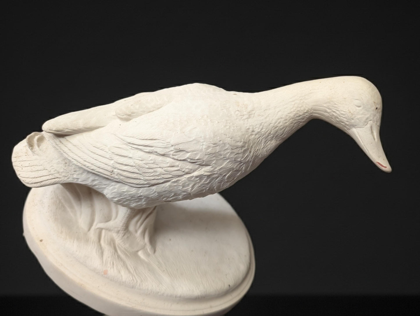 11-Inch Unfinished Ceramic Duck Figurine, Custom Paintable Home Decor, Decoy Sculpture for Crafters