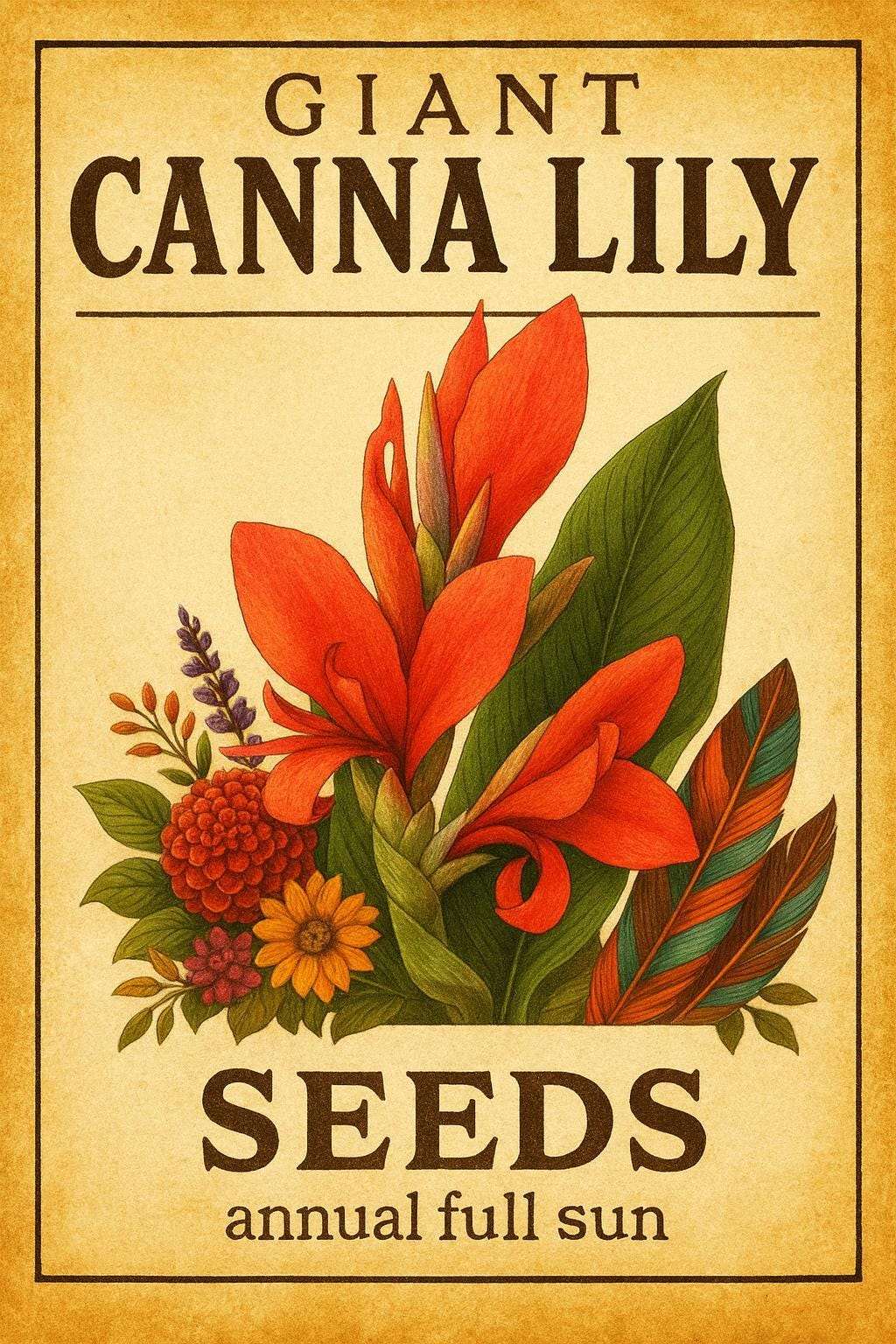 Giant Canna Lily Seed Kit | Custom Tropical Flower | Whimsical Gardening Gift