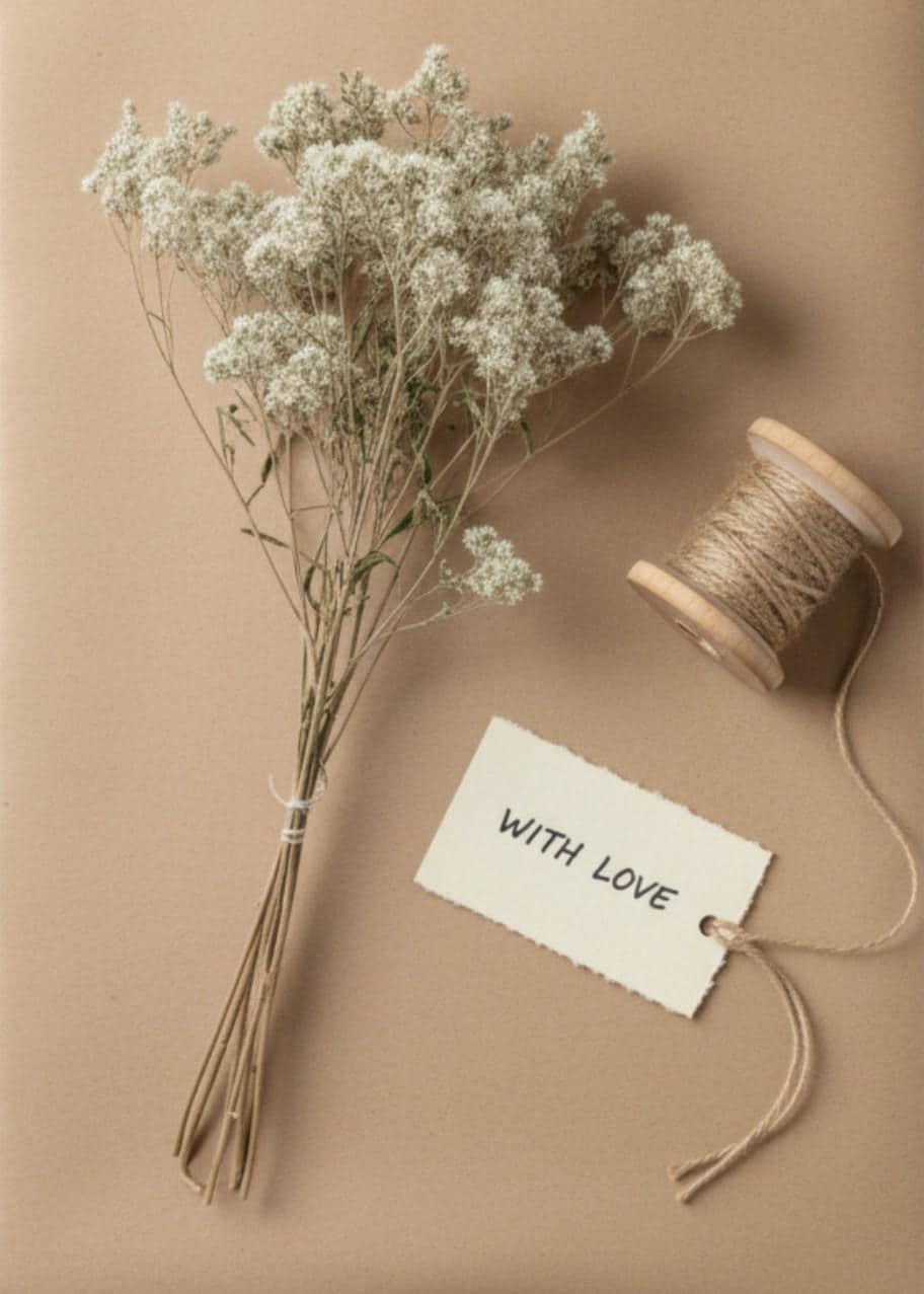 Dried Sweet Everlasting Flowers & Stems