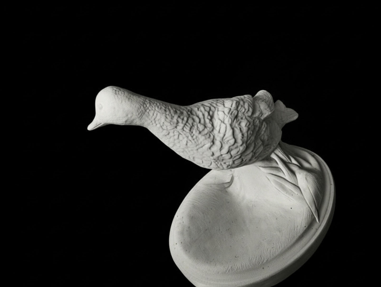 11-Inch Unfinished Ceramic Duck Figurine, Custom Paintable Home Decor, Decoy Sculpture for Crafters